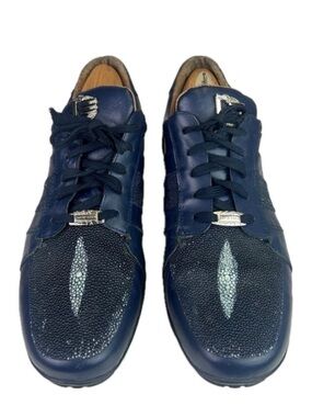 Genuine Exotic Blue Stingray Leather David Eden Sport Shoes Size 10